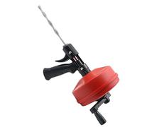 Woedpez Efficient Two Function Drain Unclogger with Storage Drum and Carbon Steel Parts Strong Multi Purpose Drain Drill