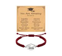 Woedpez Elegant Nylon Wristband with 2026 Graduate Year and Cap Emblems Ideal for Commencement Ceremonies and Parties Friendship Graduation Band