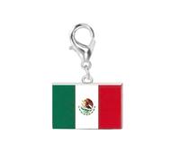 Woedpez Flag Bracelet Charm Stainless Steel Keychain Pendant with Lobster Clasp for Travel Memory Souvenir Daily Accessory Lobster Clasp Keyring