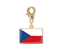 Woedpez Flag Bracelet Charm Stainless Steel Keychain Pendant with Lobster Clasp for Travel Memory Souvenir Daily Accessory Lobster Clasp Keyring