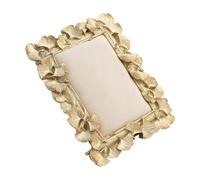 Woedpez Ginkgos Resin Frame Velvety Rings Holder Jewelry Display Stand for Earrings and Small Accessories with Soft Fabric Surfaces Natural Art Jewelry Display Shelf