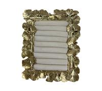 Woedpez Ginkgos Resin Frame Velvety Rings Holder Jewelry Display Stand for Earrings and Small Accessories with Soft Fabric Surfaces Natural Art Jewelry Display Shelf