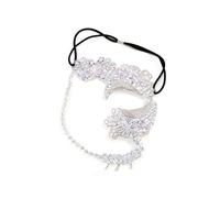 Woedpez Great Gift Silver Rhinestones Half for Birthdays Holidays Special Moment Adding Fun Mystery Unique Charm Masquerades