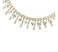 Woedpez Green Glass Crystal Fetters for Sewing Undertakings and Creative Addons Permanent Crystal Craft Materials