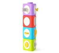 Woedpez Interactive Stacking Game Activity Toy for Infant Puzzle Block with Rotating Gears Perfect Travel Companion for Toddler Educational Activity Toy