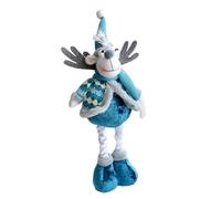 Woedpez Iron and Nonwoven Fabric Christmas Characters Expandable Decorative Figurines Sturdy Structure Easy Setups Retractable Christmas Figurines