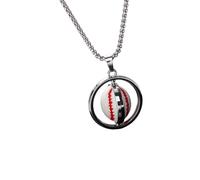 Woedpez Lightweight Comfort Fit Rotatable Multi Ball Necklace Stainless Steel Expressing Love for Various Sports Multi Sport Necklace