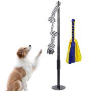 Woedpez Metal Spring Poles Dog Toy Durability for Versatiles Play Exercise Outdoor Ground Mount in Yard Gardens Safe and Fun Outdoor Pet Toy