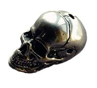 Woedpez Modifiable Dark Skull Charm Charm Artisanal Bronze Jewelry Traditional Unisex Plan for Chain Otherwise Bangle Vintage Bronze Skull Jewelry