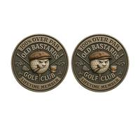 Woedpez Over Pars Old Bastards Golf Coin: Funny Challenge Coin with Design for Golfers Gag Unique Golf Gag Gift