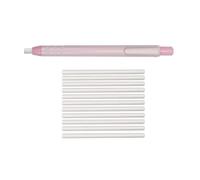 Woedpez Pack of 11 Soft Push Button Rubber Pencils with 10 Replaceable Refills for Precise Amendment Push Button Rubber Pen