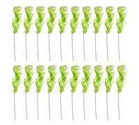 Woedpez Pack of 20 Green Fuzzy Christmas Tree Accessories Sticks Decorative Iron Art Vase Fillers for Festival Decoration Sustainable Party Decorations