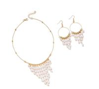 Woedpez Practical Unique Jewelry Set Delicate Charm Necklace and Pendant Earrings Alloy Texture Suitable for Daily Party Wear Geometric Necklace