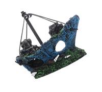 Woedpez Resins Shipwrecks Artificial Ornament Floating Props Wrecked Boats Art Miniature Shipwrecks for Fish Tanks Aquariums Sunken Pirates Ship