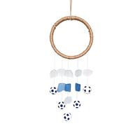 Woedpez Sea Glass Wind Chimes for Window Oceans/Beach, A | Handcrafted Wind Chimes with Football for Outside Oceans / Beach Themed Decors, Housewarming Gift