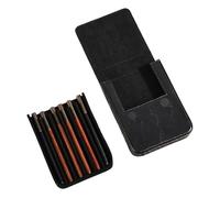 Woedpez Sophisticated 6 Pen Organizers Carrying Case Real Leather Construction Great for Corporate Event and Daily Business Need Genuine Leather Pen Case