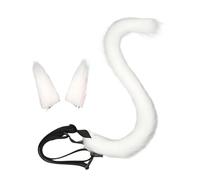 Woedpez Stylish Furry Plush Bendable Cats Tail Ear Headpiece Anime Ornament Comfortable Costume Accessory For Cosplay Party Plush Tail