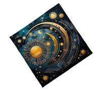 Woedpez Tarots Tablecloth Divinations Table Cover Tarot Reading Oracles Board Game Mat Square Shape Pendulums Altars Cloth Divination Mat