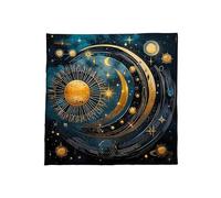 Woedpez Tarots Tablecloth Divinations Table Cover Tarot Reading Oracles Board Game Mat Square Shape Pendulums Altars Cloth Divination Mat