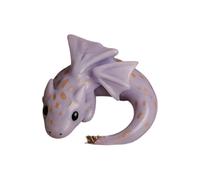 Woedpez Tiny Resin Dragon with Inspirational Card Miniature Animal Figurine for Festival Gifting Decoration Emotion Pocket Animal