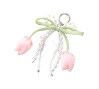Woedpez Trendy Flower Embellished Phone Chain Beaded Strap for Most Smartphone Models Quick Installation Women Girl Flower Bowknot Phone Necklace