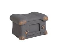 Woedpez Weatherproof Portland Cements Dog Urn Bone Shape Pet Ashes Container Garden Memorial Keepsakes Box for Dog Cats Memorial Pet Ashes Container