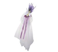 Woedpez Wedding Chair Back Artificial Flower Arrangement for Wedding Reception Ceremony Engagement Decors Aisle Pew Flowers