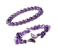 Woedpez Women ' s Crystal Featuring Natural Stone and Butterfly Charm Unique Wrist Chain Accessory for Women Trendy Gemstones