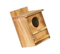 Woedpez Wood Bird House Feeder with Tree Mount Design for Outdoor Garden Decoration Owl Shelter Box for Wildbird Watching Owl Box