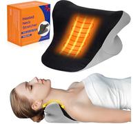 WOEHOL Portable Heated Neck Stretcher for Pain Relief, Neck Shoulder Cervical Traction Device with Heating Pad for Relieve TMJ Headache Muscle Tension Spine Alignment