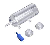 WOEIFGV Aquarium for Air Bubbler Transparent Glass Water Cup with Air Stone and Suction Cups Bubbles Splash