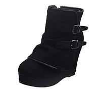 Woemn'S Ankle Boots Suede Platform Flat Ankle Boot Modern Minimalist Shoes Basic-Fit Pointed Toe Ladies Short Boot Office Work Round Toe Ankle Boots Vintage Solid Booties