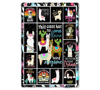 woerexker Cute Llama Throw Blanket Warm Ultra-Soft Micro Fleece Blanket for Bed Couch Living Room