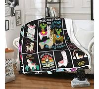 woerexker Cute Llama Throw Blanket Warm Ultra-Soft Micro Fleece Blanket for Bed Couch Living Room