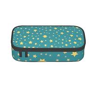 woerexker Five-Pointed Star Printed Pattern Pencil Case Large Capacity Pencil Pouch Handheld Pen Bag Cute Pen Box with Zipper