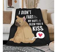 woerexker Ultra Soft Flannel Fleece Throw Blanket French Bulldog Funny Frenchie Puppy Dog All Season Warm and Cozy Quilt Blanket for Bed Sofa Couch 50"x40"for Kids