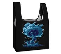 WOERMKCISEF Storm-Tornado-Hurricane Tote Bag for Women Men Foldable Reusable Shopping Bags Grocery Handbag