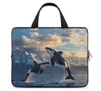 WOERMKCISEF U.s.a-Alaska States Killer Whale Laptop Bag Computer Case Lightweight Work Bags Briefcase Handbags for Women Men