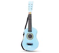 New Classic Toys Wooden toy guitar - blue - including music book and shoulder strap