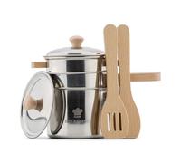 New Classic Toys - Metal Pan Set - Cooking Utensils Set, Utensil Set, Kids Kitchen Accessories, Pot Set, Kitchen Toy, Kitchen Set - 7 Piece Metal Pans and Pots Set
