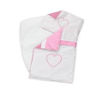 Woet® Pink Doll Bedding Set - Fits Bed or Pram - With Blanket and Pillow - Age 3 Years+