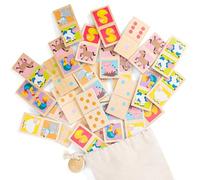 Woet® Wooden Animal Dominoes Game