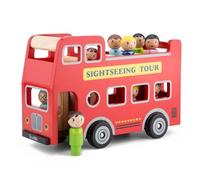 New Classic Toys - City Tour Bus with 9 Play Figures , Red