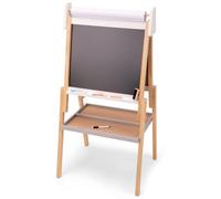 Woet® Wooden Kids Art Easel with Chalkboard, Whiteboard & Paper Roll