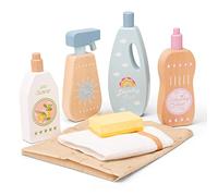 New Classic Toys 18370 Wooden Cleaning Detergents Set, Medium