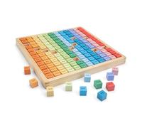 New Classic Toys Wooden times table tray - tables from 1 to 12.