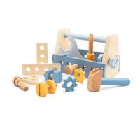 Woet® Wooden Tool Set with Pretend Play Toolbox, 15 Pieces
