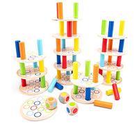 Woet® Wooden Toy Balance Tower Game for Kids - Stacking and Balance Challenge - Fine Motor Skills - Educational Toy - Age 3 Years+