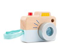Woet® Wooden Toy Camera with Kaleidoscope Viewer | Pretend Play Camera for Toddlers, Toy Photography Role Play, Turning Lens, Clickable Shutter, Travel Toy, Age 18 Months+
