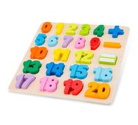 New Classic Toys 10539 Number Puzzle Educational Wooden Toys for 2 Year Old Boy and Girl Toddlers Gift, Multi-Colour Colour, Peg